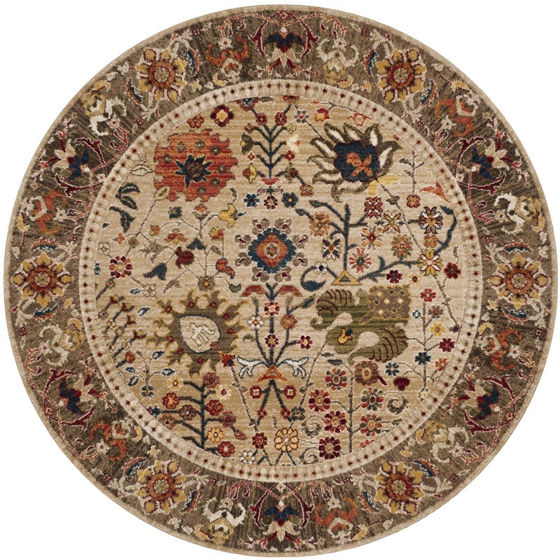 Home Bathroom Carpet - Tapis Rond Rétro Bohème pour Salon,