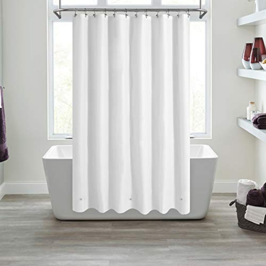Shower Curtain Liner - Rideau de Douche Blanc avec 3