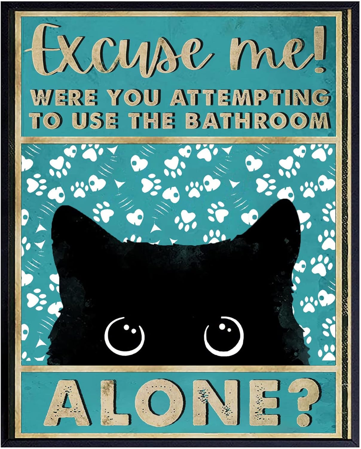 Home Alone Bathroom - Panneaux en métal vintage avec motif