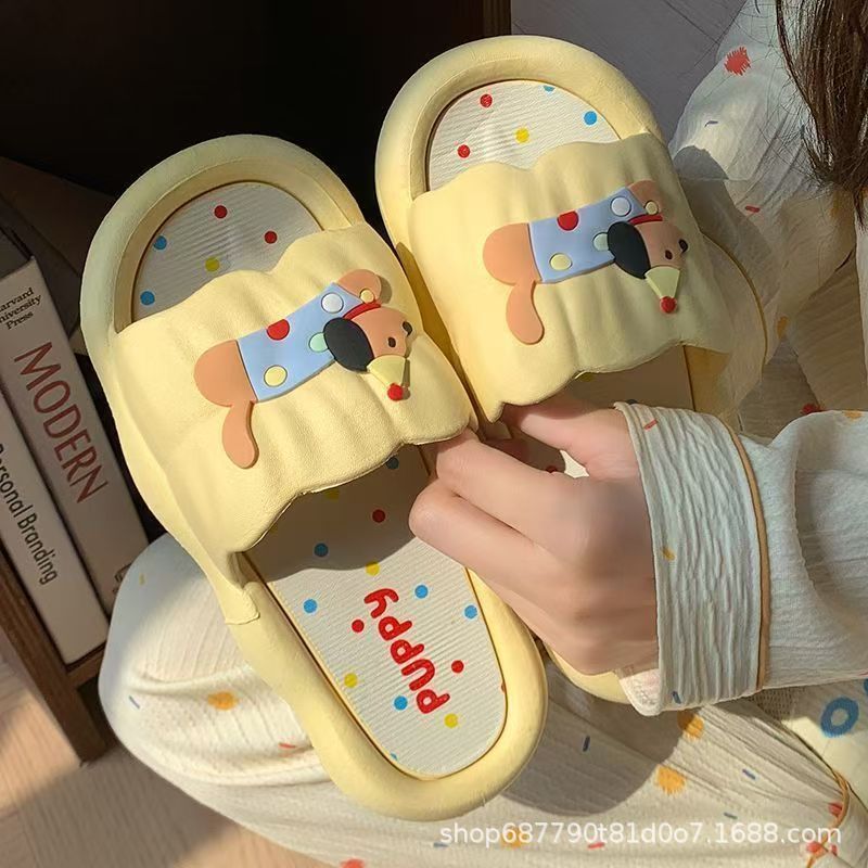 Home Bathroom Size - Chaussons Hot Dog Cartoon pour Femmes,