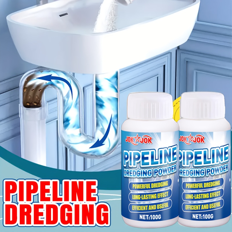 Home Bathroom Cleaner - Poudre de nettoyage de canalisations puissante,