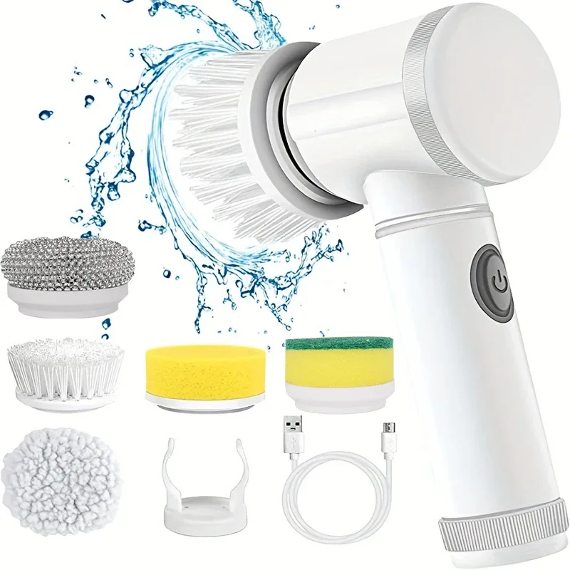 Home Bathroom Cleaner - Épurateur rotatif électrique sans fil avec