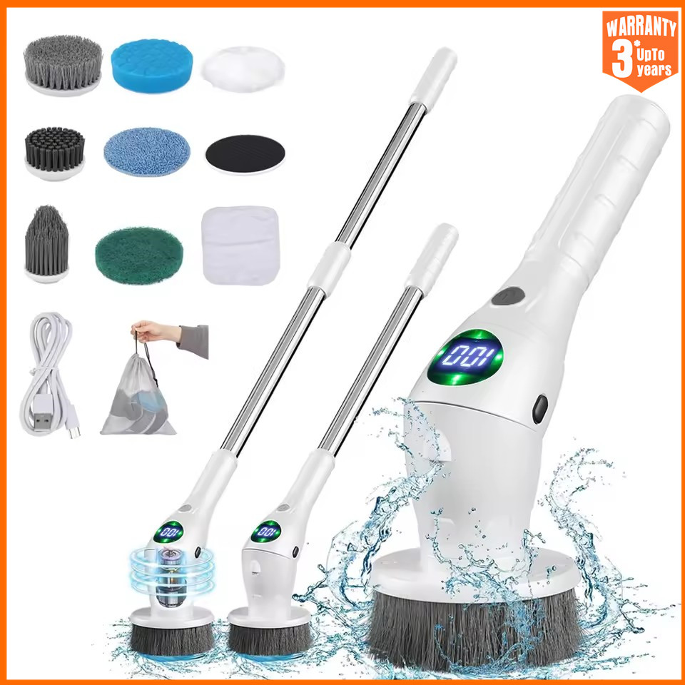 Home Bathroom Cleaner - Brosse de nettoyage électrique avec poignée