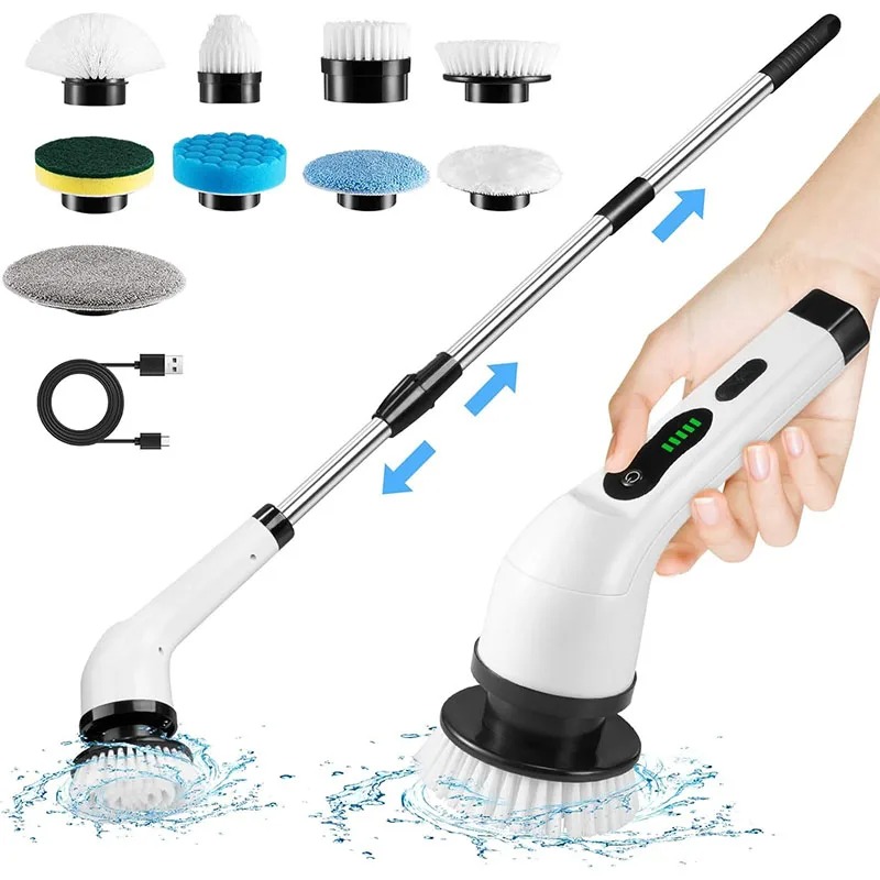 Home Bathroom Cleaner - Brosse de nettoyage électrique multifonction sans