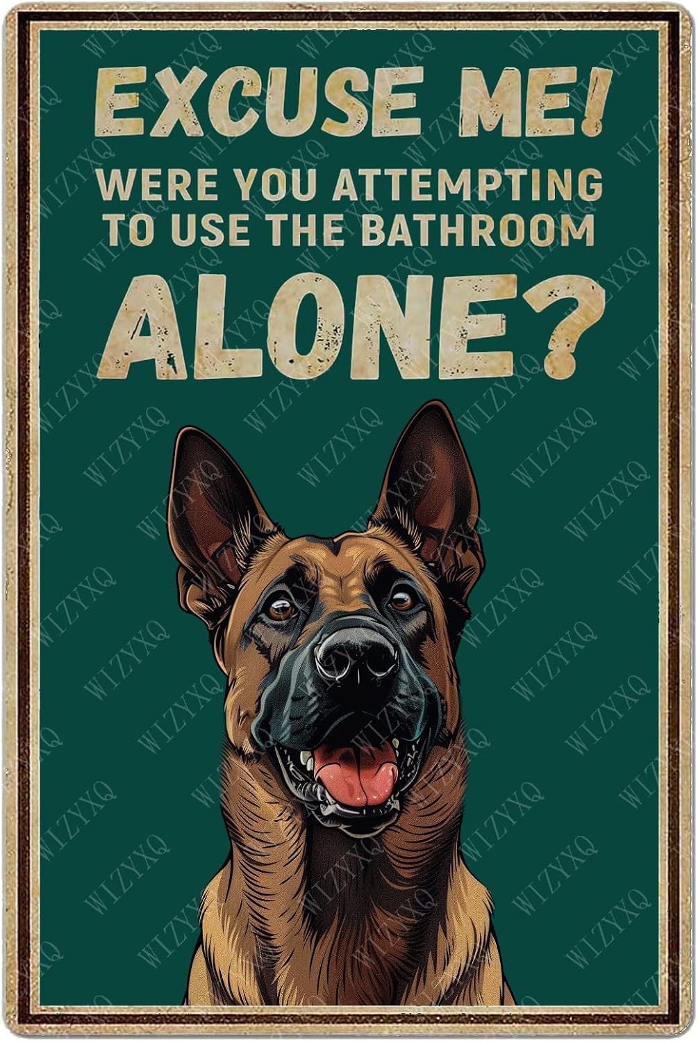 Home Alone Bathroom - Panneaux en métal vintage « Excusez-moi,