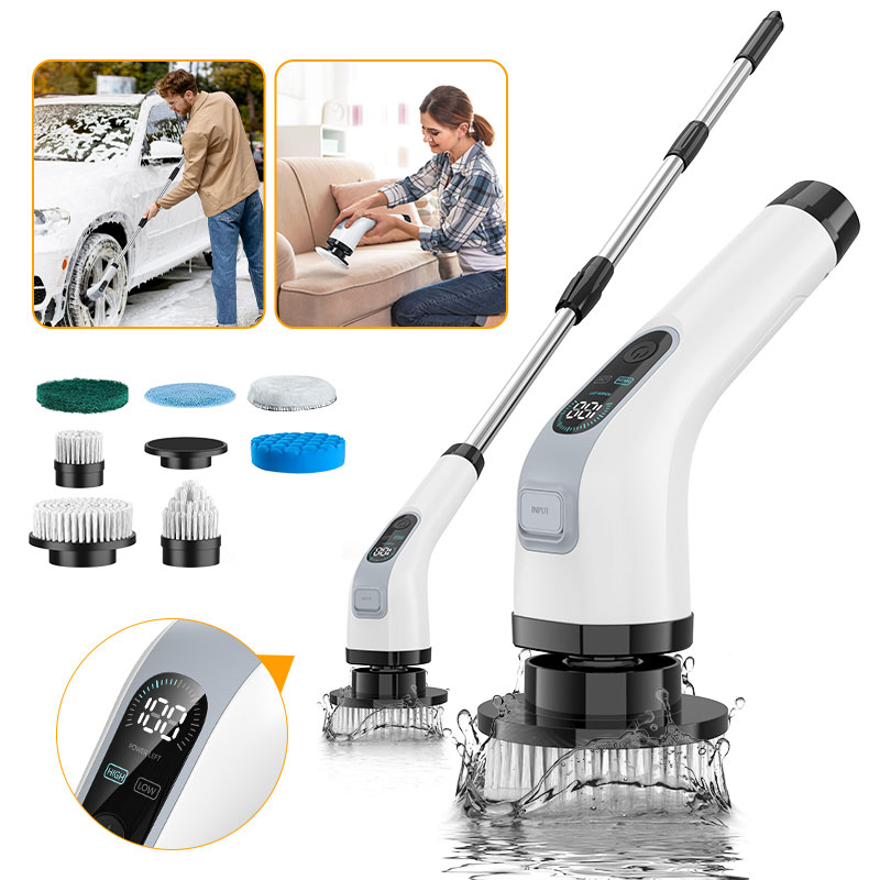 Home Bathroom Cleaner - Brosse de nettoyage électrique sans fil,