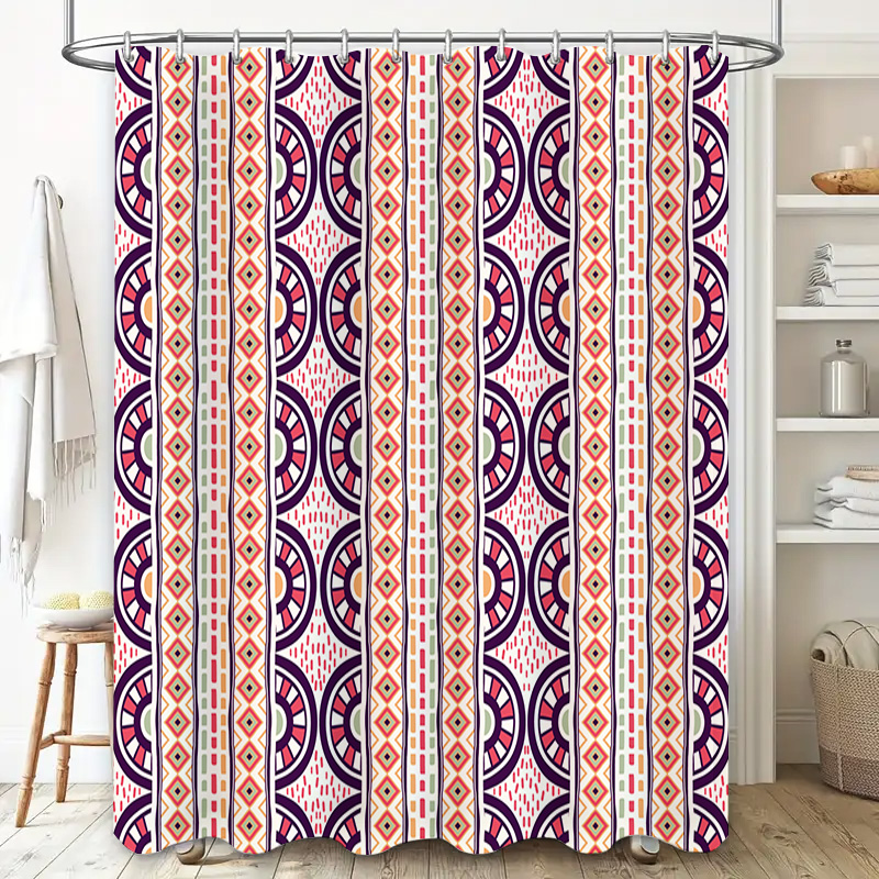 Rideau de douche à motifs, tis - Home Bathroom Reno avis et prix
