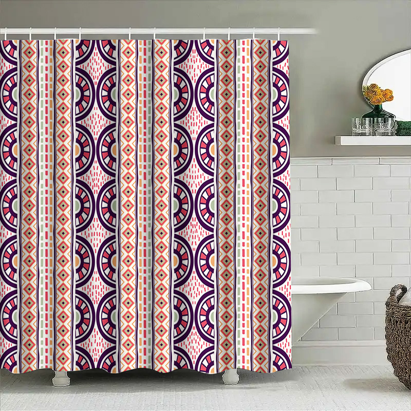 Rideau de douche à motifs, tis - Home Bathroom Reno avis et prix