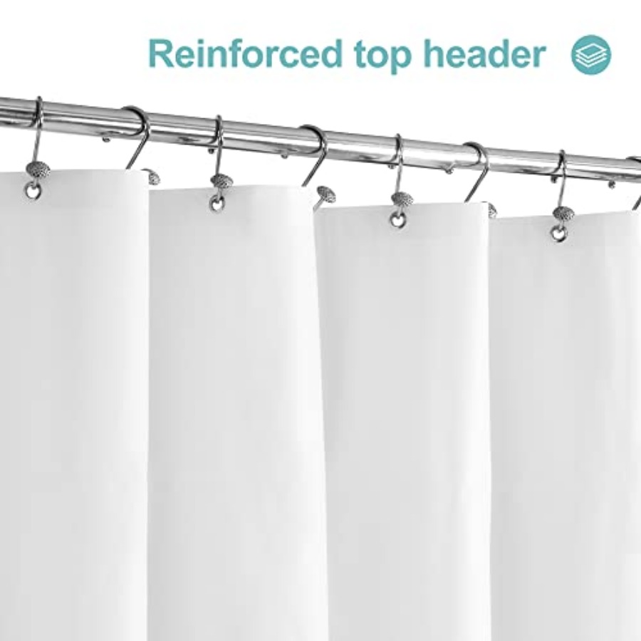 Rideau de Douche Blanc avec 3  - Shower Curtain Liner avis et prix
