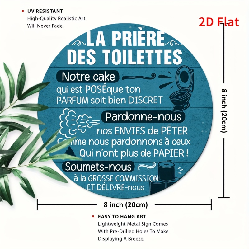 La Prière des Toilettes - Plaq - Home Bathroom Reno avis et prix