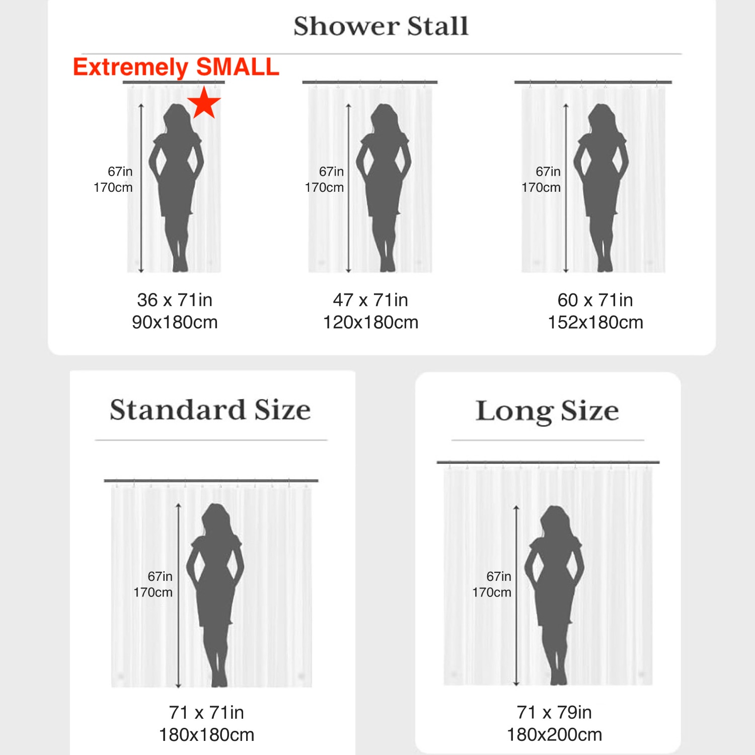 Rideau de douche transparent l - Shower Curtain Liner avis et prix