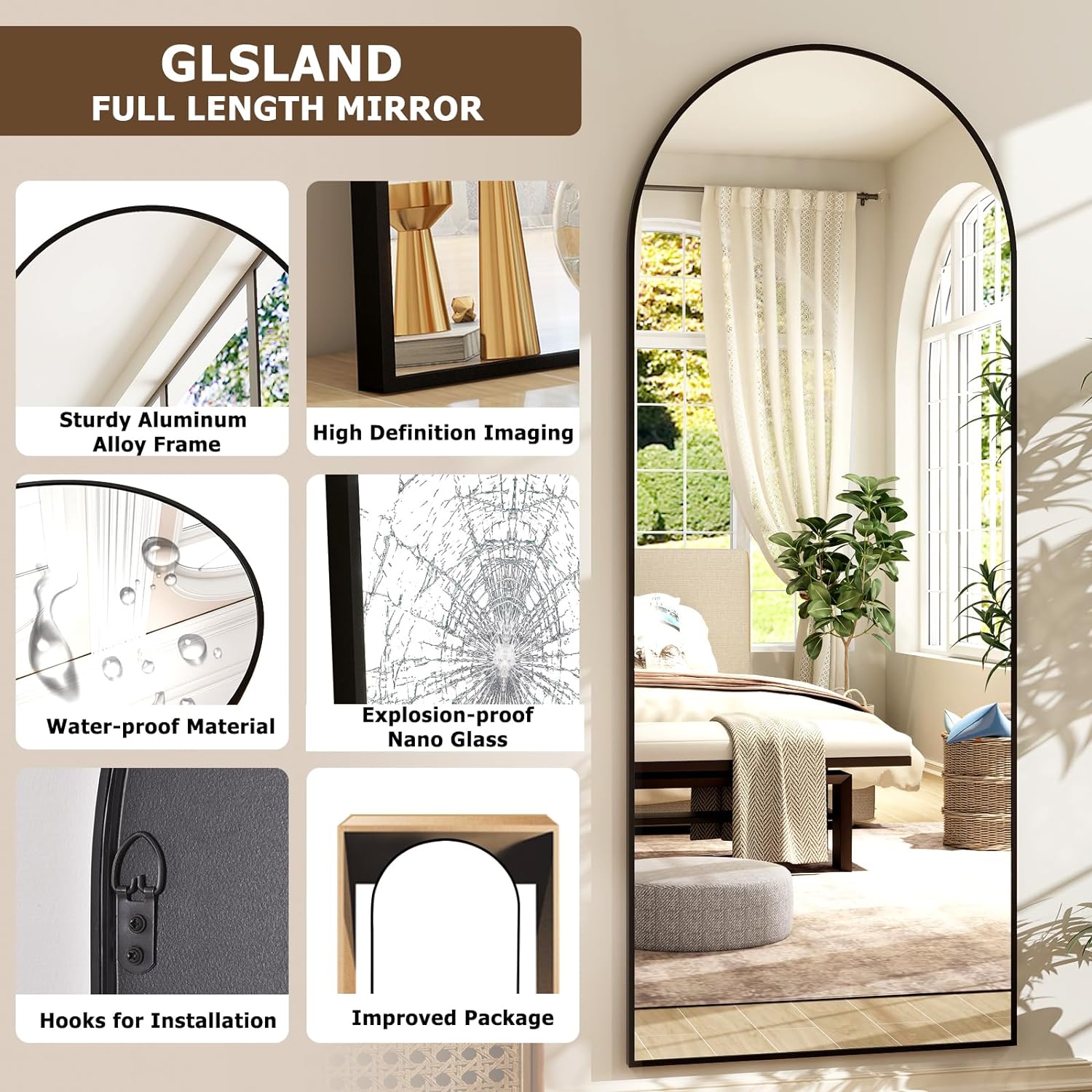 Miroir arqué pleine longueur 2 - Home Bathroom Furniture avis et prix
