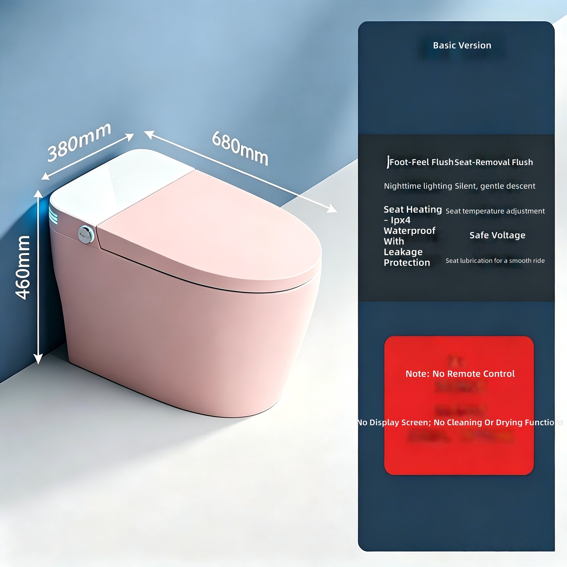 Toilette intelligente, rose, t - Home Bathroom avis et prix
