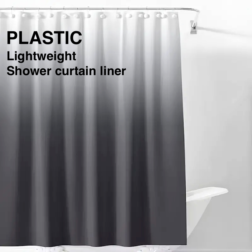 Rideau de douche dégradé gris  - Shower Curtain Liner avis et prix