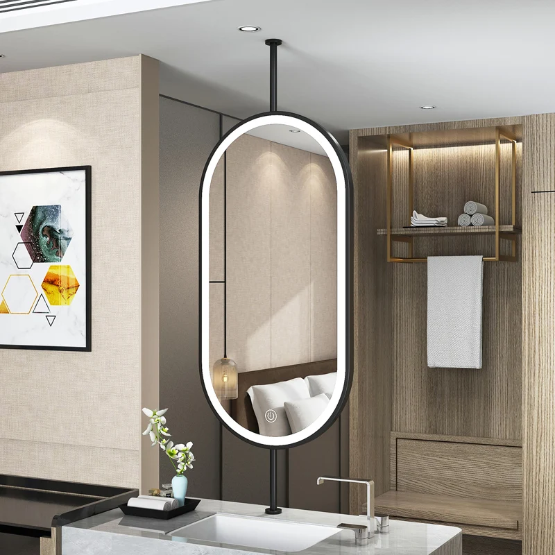 Miroir suspendu ovale pour pla - Home Bathroom Furniture avis et prix