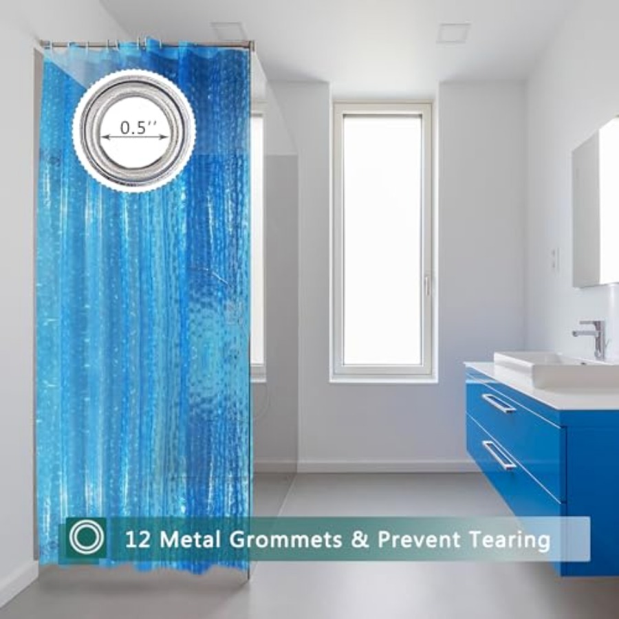 Rideau de Douche Bleu, Rideaux - Shower Curtain Liner avis et prix